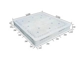 Accommodate eight steel pipes internally&Rackable plastic pallets